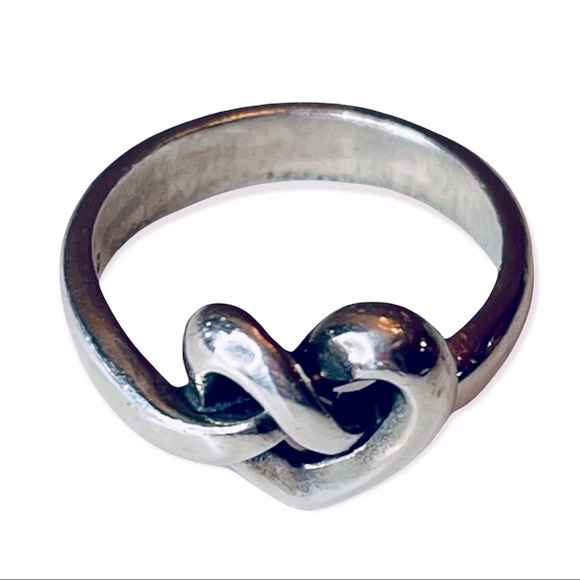 JAMES AVERY Heart Knot Ring .925 Sterling Silver Size 6 - Picture 8 of 8